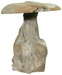 Pilz, Höhe ca. 30 cm. Hergestellt aus Teakholz Wurzel (Plantage). Modell S ist 30cm hoch, Durchmesser 30cm - 5 kg. 